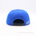 Chapeau Snapback bleu brodé 3D